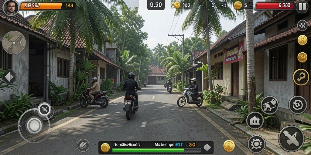 Tampilan karakter utama dalam petualangan.
