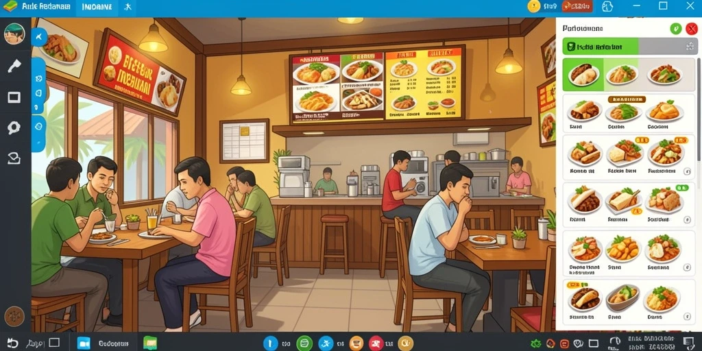 Tampilan awal level yang penuh warna dan ceria.