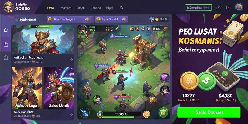 Gambaran level menarik dengan desain grafis yang menawan.