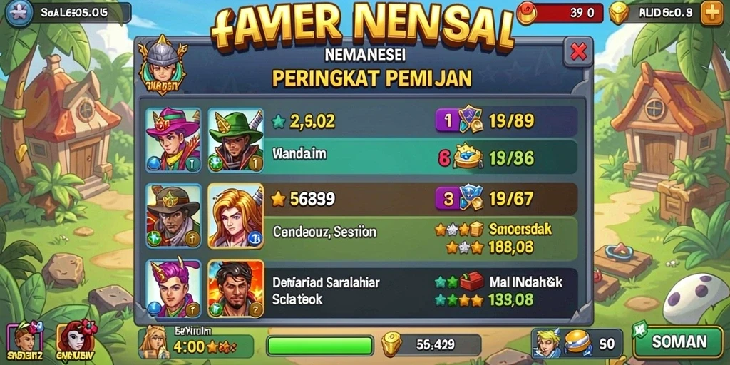 Screenshot menampilkan grafis yang memukau dan detail karakter.